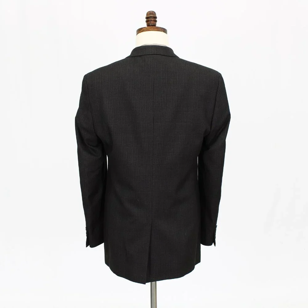Andrew Fezza 40L Brown Check 2-Button Sport Coat Blazer Jacket B954